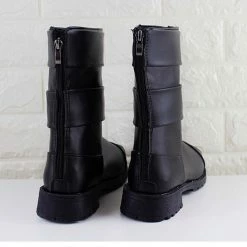 Auscosplay Anime Naruto Uzumaki Naruto Cosplay Shoes Black Peep Toe Boots Naruto Costumes