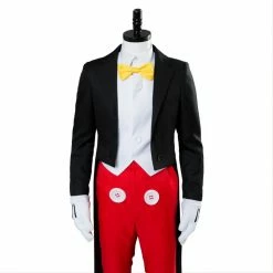 Auscosplay Movie Costume Mickey Mouse Tuxedo Cosplay Costume For Adult