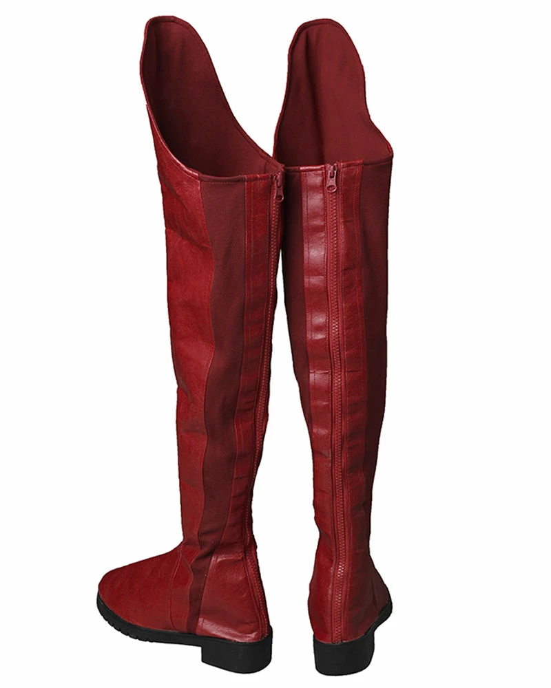 Auscosplay Cosplay Shoes Supergirl Cosplay Boots Kara Zor-El Danvers Boots Red Shoes 4 Auscosplay Cosplay Shoes Supergirl Cosplay Boots Kara Zor-El Danvers Boots Red Shoes