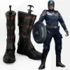 Auscosplay Captain America Cosplay Shoes Boots Custom Made 1 Auscosplay Captain America Cosplay Shoes Boots Custom Made
