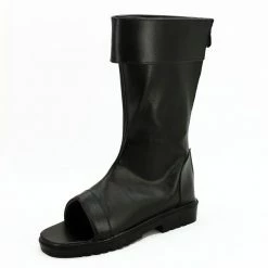 Auscosplay Naruto Uzumaki Boruto Black Cosplay Shoes Japanese Anime Boots Naruto Costumes