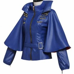 Auscosplay Evie Cosplay Costume Blue Jacket 9 Auscosplay Evie Cosplay Costume Blue Jacket