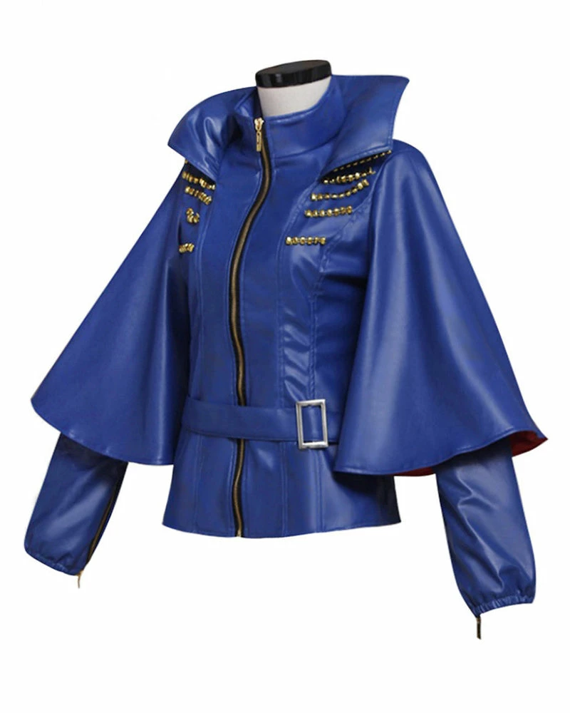 Auscosplay Evie Cosplay Costume Blue Jacket 6 Auscosplay Evie Cosplay Costume Blue Jacket