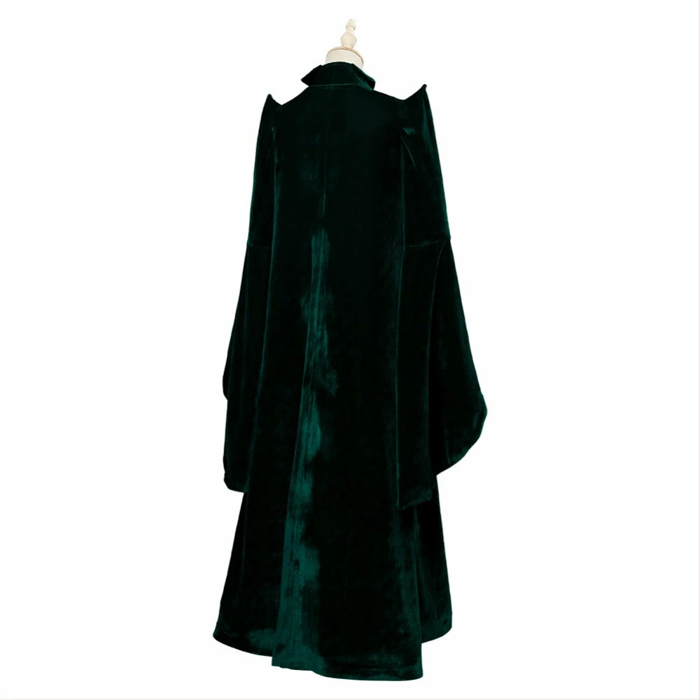 Auscosplay Movie Costume Magic Minerva McGonagall Cosplay Costume Green Cloak 8 Auscosplay Movie Costume Magic Minerva McGonagall Cosplay Costume Green Cloak