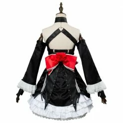 Auscosplay Dead Or Alive 6 Marie Rose Cosplay Costume Black Dress Video Game Costume