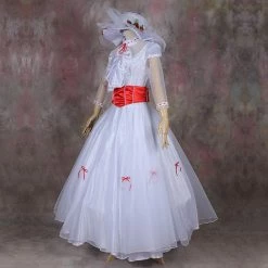 Auscosplay Prince & Princess Costume Princess Mary Poppins Cosplay Dress Costume