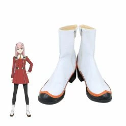 Auscosplay DARLING In The FRANXX Cosplay Shoes 02 Cosplay Boots Zero Two Women Shoes