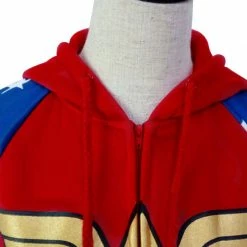 Auscosplay Wonder Woman Diana Prince Hoodie Cosplay Costume Sweatshirt