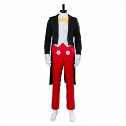 Auscosplay Movie Costume Mickey Mouse Tuxedo Cosplay Costume For Adult