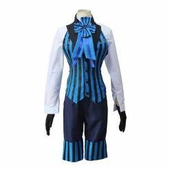 Auscosplay Anime Costume Black Butler Ciel Phantomhive Blue Uniform Cosplay Costume