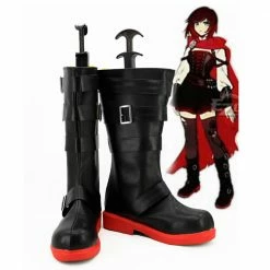 Auscosplay RWBY 4 Red Trailer Ruby Rose Cosplay Boots Shoes