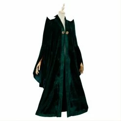 Auscosplay Movie Costume Magic Minerva McGonagall Cosplay Costume Green Cloak