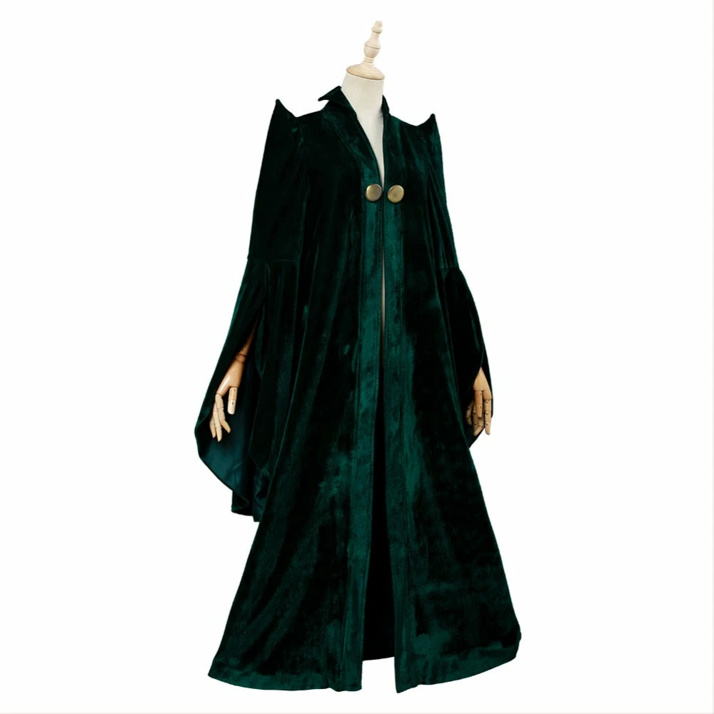 Auscosplay Movie Costume Magic Minerva McGonagall Cosplay Costume Green Cloak 4 Auscosplay Movie Costume Magic Minerva McGonagall Cosplay Costume Green Cloak