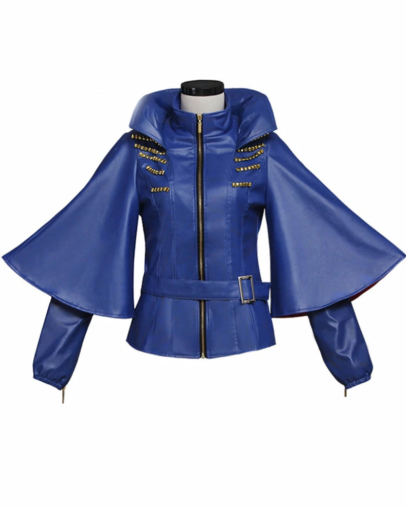 Auscosplay Evie Cosplay Costume Blue Jacket 3 Auscosplay Evie Cosplay Costume Blue Jacket