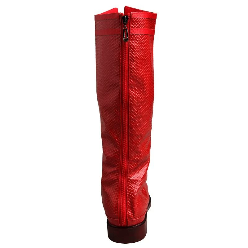 Auscosplay Justice League Superman Clark Kent Cosplay Boots Superhero Red Shoes 5 Auscosplay Justice League Superman Clark Kent Cosplay Boots Superhero Red Shoes