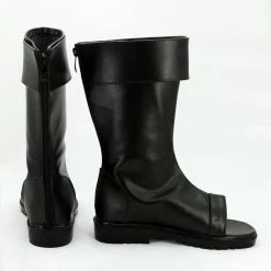 Auscosplay Naruto Uzumaki Boruto Black Cosplay Shoes Japanese Anime Boots Naruto Costumes