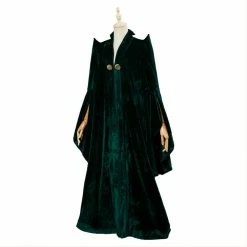 Auscosplay Movie Costume Magic Minerva McGonagall Cosplay Costume Green Cloak 11 Auscosplay Movie Costume Magic Minerva McGonagall Cosplay Costume Green Cloak
