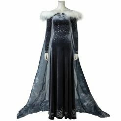 Auscosplay Olaf's Adventure Snow Queen Elsa Cosplay Costume Movie Costume