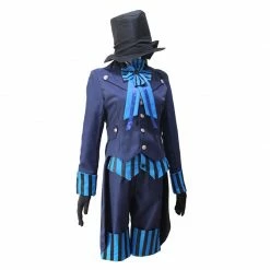 Auscosplay Anime Costume Black Butler Ciel Phantomhive Blue Uniform Cosplay Costume