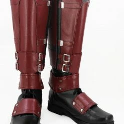 Auscosplay Deadpool Wade Wilson Cosplay Boots Shoes Adult Men's Superhero Boots Custom Made
