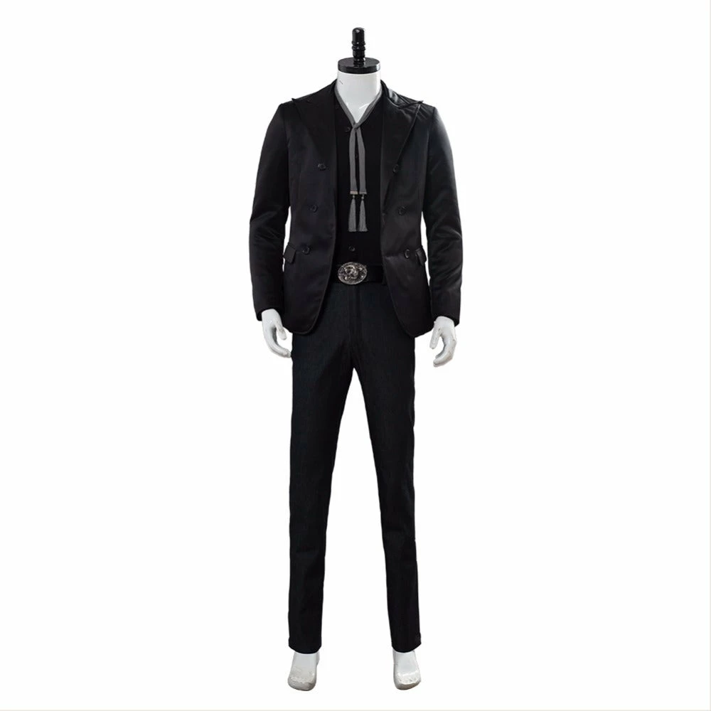 Auscosplay Video Game Costume Good Omens Devil Crowley Cosplay Costume Black Suit 3 Auscosplay Video Game Costume Good Omens Devil Crowley Cosplay Costume Black Suit