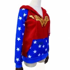 Auscosplay Wonder Woman Diana Prince Hoodie Cosplay Costume Sweatshirt