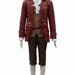 Auscosplay Prince & Princess Costume New Beauty And The Beast Gaston Cosplay Costume