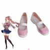 Auscosplay Monika Cosplay Shoes Doki Doki Literature Cosplay Shoes Custom Made