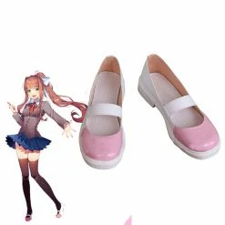 Auscosplay Monika Cosplay Shoes Doki Doki Literature Cosplay Shoes Custom Made