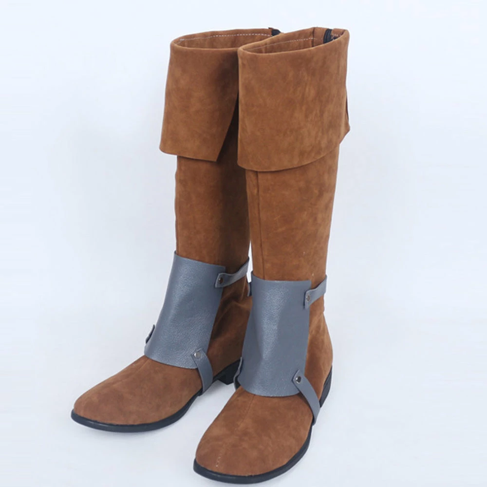 Auscosplay Flynn Rider Cosplay Shoes Game Men Boots Custom Made 6 Auscosplay Flynn Rider Cosplay Shoes Game Men Boots Custom Made