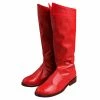 Auscosplay Justice League Superman Clark Kent Cosplay Boots Superhero Red Shoes