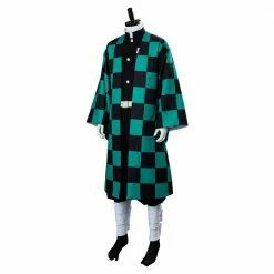 Auscosplay Anime Costume Demon Slayer: Kimetsu No Yaiba Kamado Tanjiro Cosplay Costume