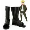 Auscosplay Naruto Uzumaki Boruto Black Cosplay Shoes Japanese Anime Boots Naruto Costumes