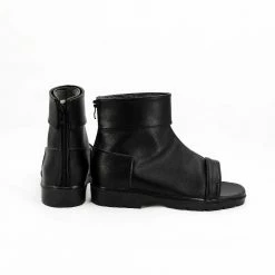 Auscosplay Naruto Orochimaru Cosplay Shoes Party Black Peep Toe Boots Custom Made Naruto Costumes