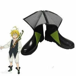Auscosplay The Seven Deadly Sins Cosplay Shoes Meliodas Cosplay Boots