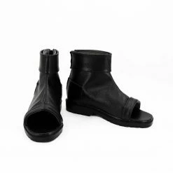 Auscosplay Naruto Orochimaru Cosplay Shoes Party Black Peep Toe Boots Custom Made Naruto Costumes