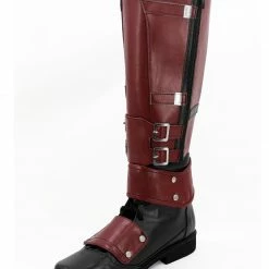 Auscosplay Deadpool Wade Wilson Cosplay Boots Shoes Adult Men's Superhero Boots Custom Made