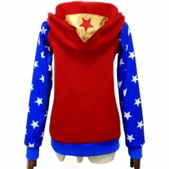Auscosplay Wonder Woman Diana Prince Hoodie Cosplay Costume Sweatshirt