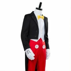 Auscosplay Movie Costume Mickey Mouse Tuxedo Cosplay Costume For Adult