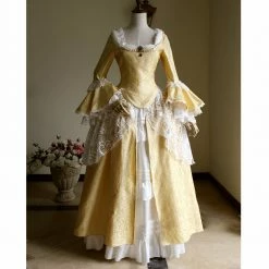 Auscosplay Victorian Elegant Gothic Aristocrat 18th Century Cosplay Costume Medieval Renaissance Costumes