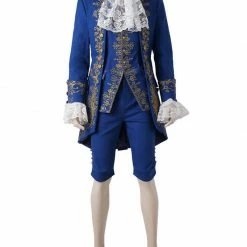 Auscosplay Prince & Princess Costume New Prince Beast Adam Cosplay Costume