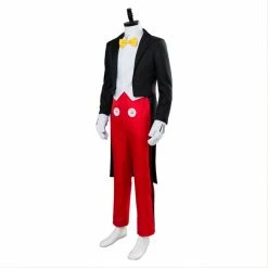 Auscosplay Movie Costume Mickey Mouse Tuxedo Cosplay Costume For Adult