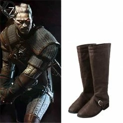 Auscosplay Geralt Of Rivia Cosplay Boots The Witcher 3 Wild Hunt Cosplay Shoes
