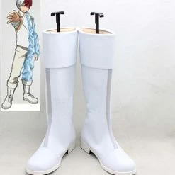 Auscosplay Cosplay Shoes My Hero Academia Shoto Todoroki Cosplay Boots Boku No Hiro Akademia Handmade Shoes