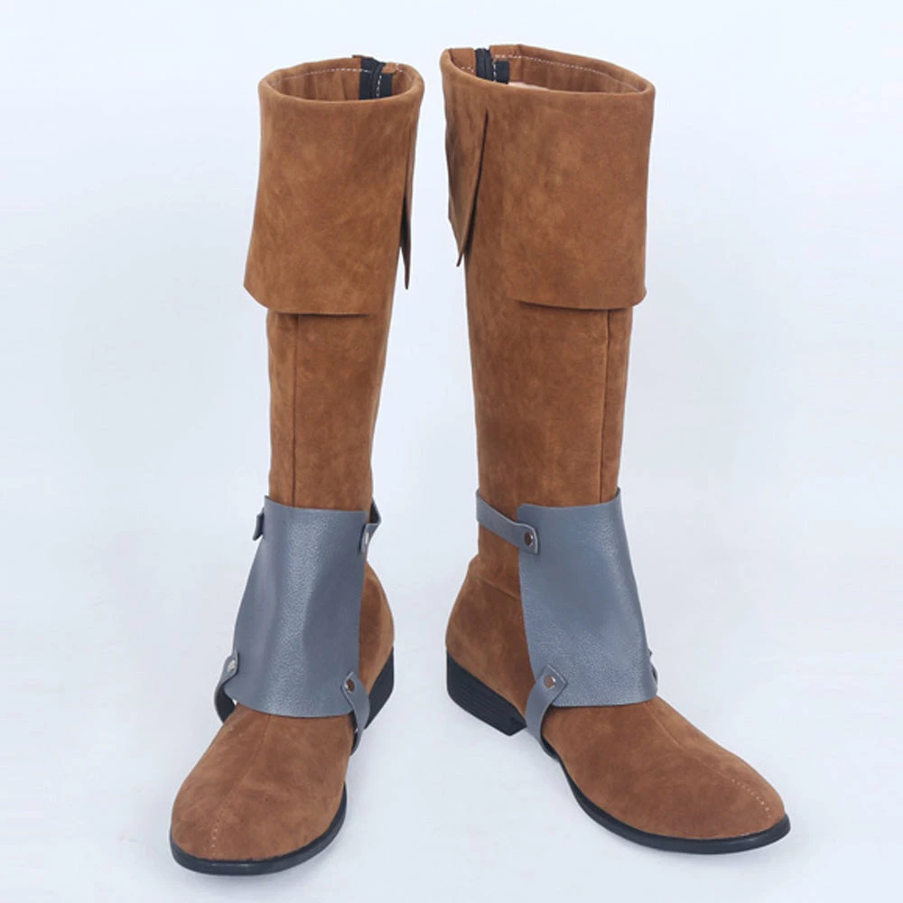 Auscosplay Flynn Rider Cosplay Shoes Game Men Boots Custom Made 5 Auscosplay Flynn Rider Cosplay Shoes Game Men Boots Custom Made