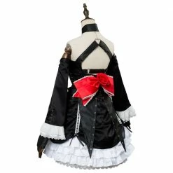 Auscosplay Dead Or Alive 6 Marie Rose Cosplay Costume Black Dress Video Game Costume
