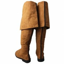 Auscosplay Pirates Of The Caribbean Cosplay Boots Men Captain Jack Sparrow Cosplay Shoes