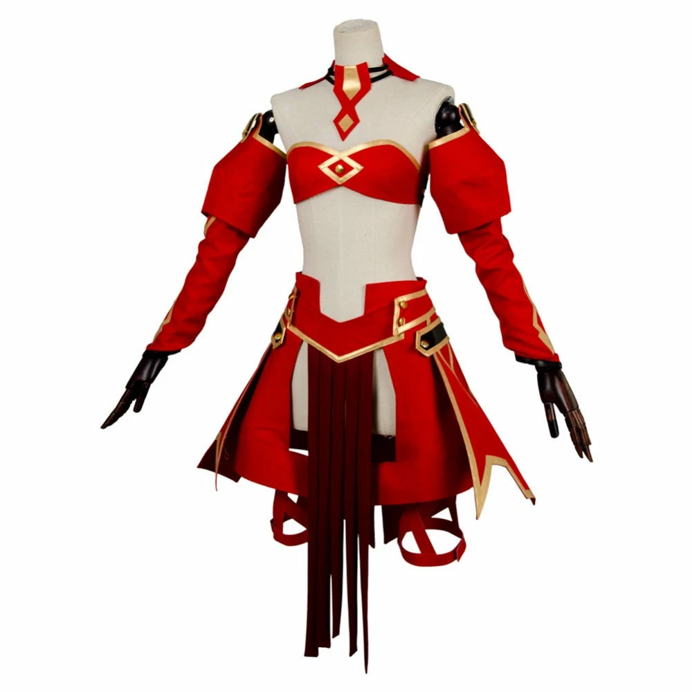 Auscosplay Fate/Grand Order Apocrypha Saber Of Red Cosplay Costume 5 Auscosplay Fate/Grand Order Apocrypha Saber Of Red Cosplay Costume
