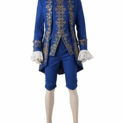 Auscosplay Prince & Princess Costume New Prince Beast Adam Cosplay Costume