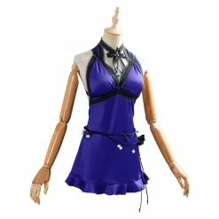 Auscosplay Final Fantasy Costumes Final Fantasy VII Remake Tifa Lockhart Blue Dress Cosplay Costume